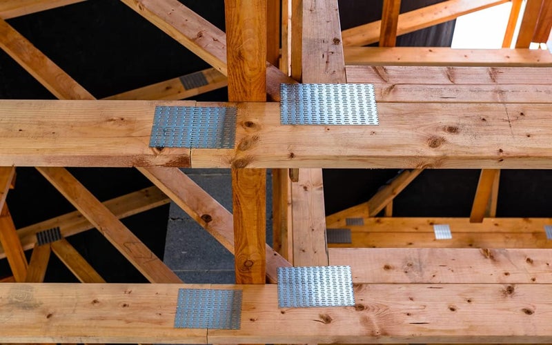 MOZCORN 10 Pcs Truss Plates 6x6 Inch, Pronged Truss Mending Plate with Nail Teeth, Tie Plate for Wood Trusses Construction - Image 5